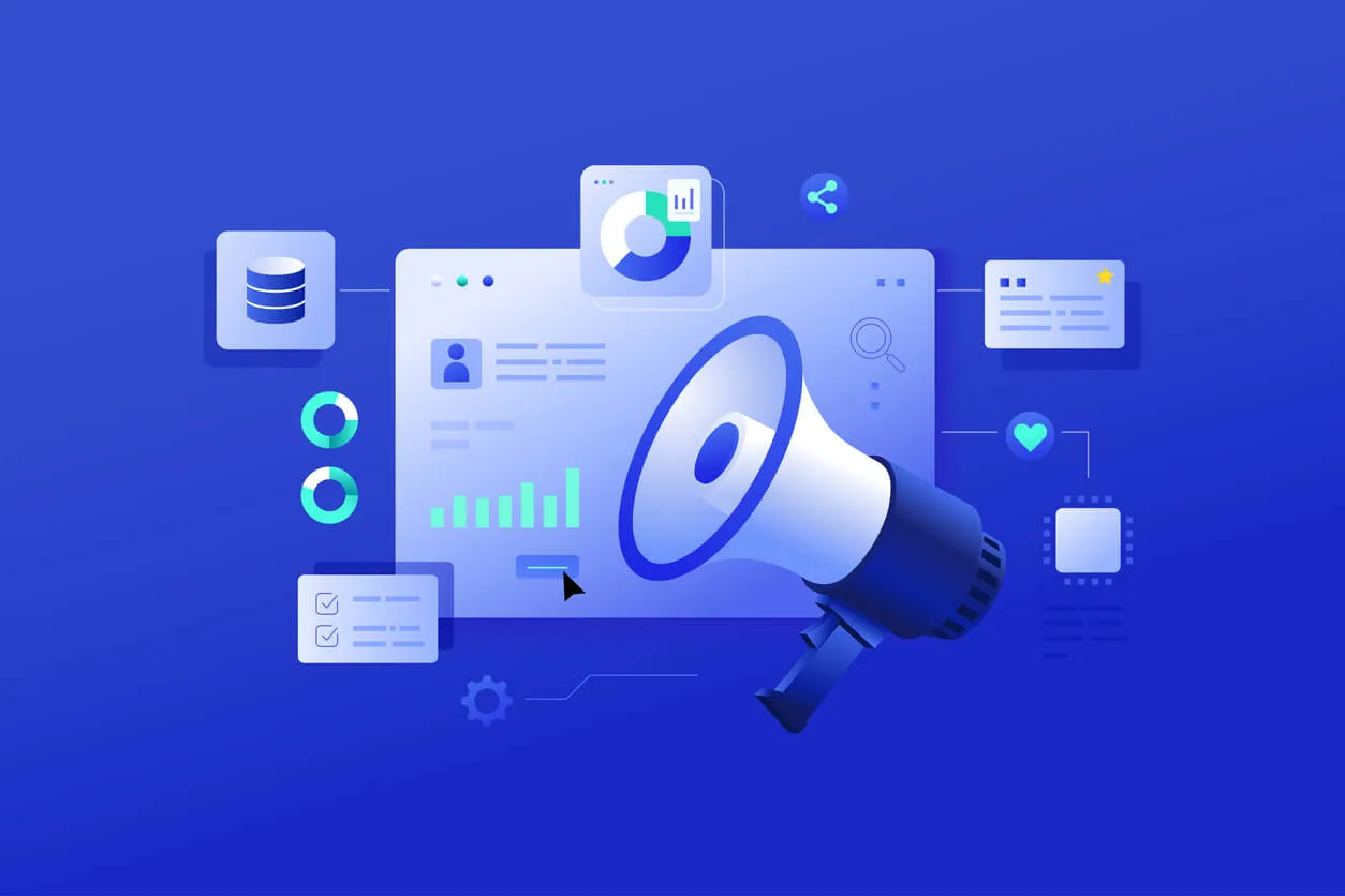 Elementos visuais de uma análise de dados de marketing digital
